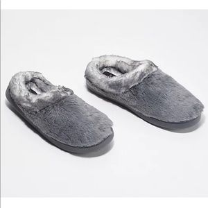 Cuddl Duds Frosted Faux Fur Clog Slipper - Gray